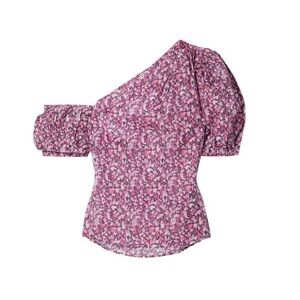 Isabel Marant Etoile Liddy Top in Pink Printed Cotton Detachable Sleeve 36/4